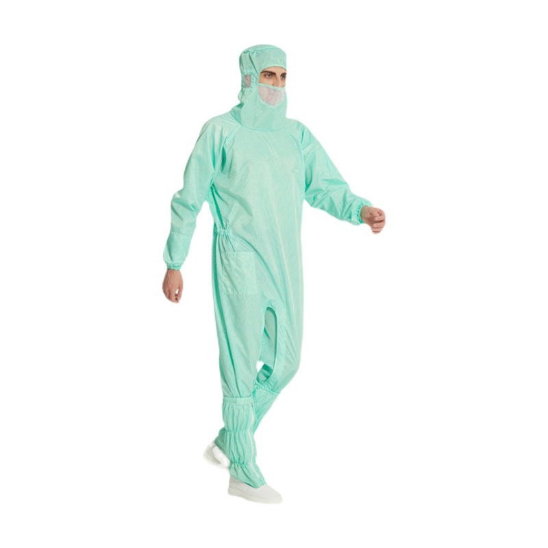 후드가있는 점프 수트가있는 안티 정적 개구리 정장